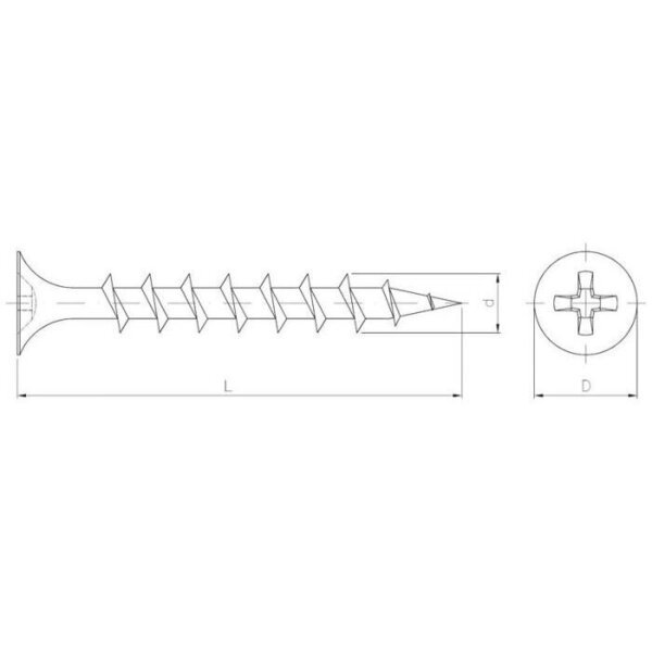 Sraigtas GKP 3.5x55 į medį