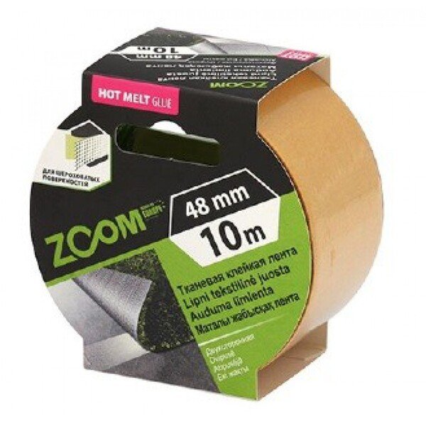 Dvipusė lipni tekstilinė juosta ZOOM 48mm x 10 m