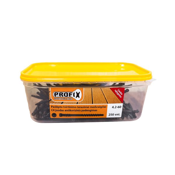 Medsraigtis paslėpto tvirt. 4.2-60  Ruspert TX15. Terasoms juodas 