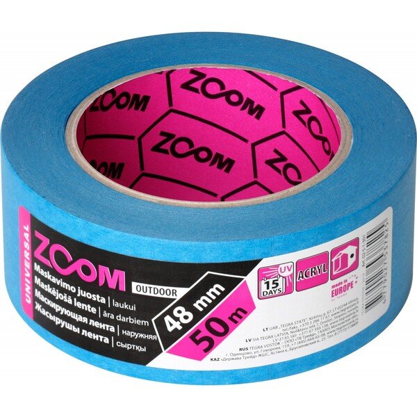 Apsauginė dažymo juosta, UV lauko darbams 48mmx50m ZOOM