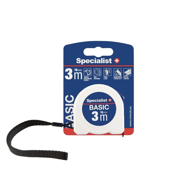 SPECIALIST+ ruletė BASIC 3 m, 16 mm 4