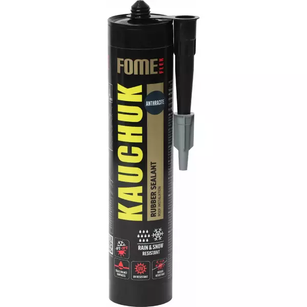 Hermetikas kaučiukinis antracitas Kauchuk 300ml.